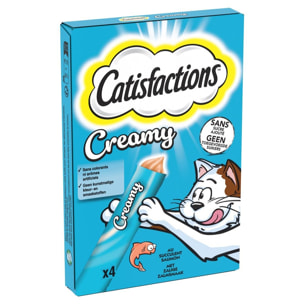 CATISFACTIONS Creamy Friandises au saumon pour chats 10g (4x11)