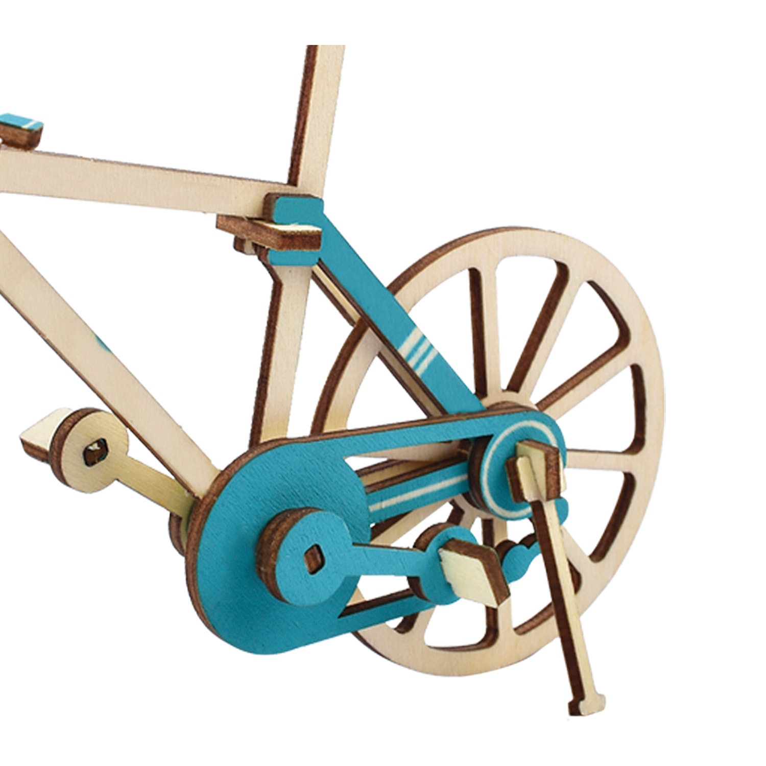 Maqueta 3D de madera. Diseño de bicicleta. 27 piezas.