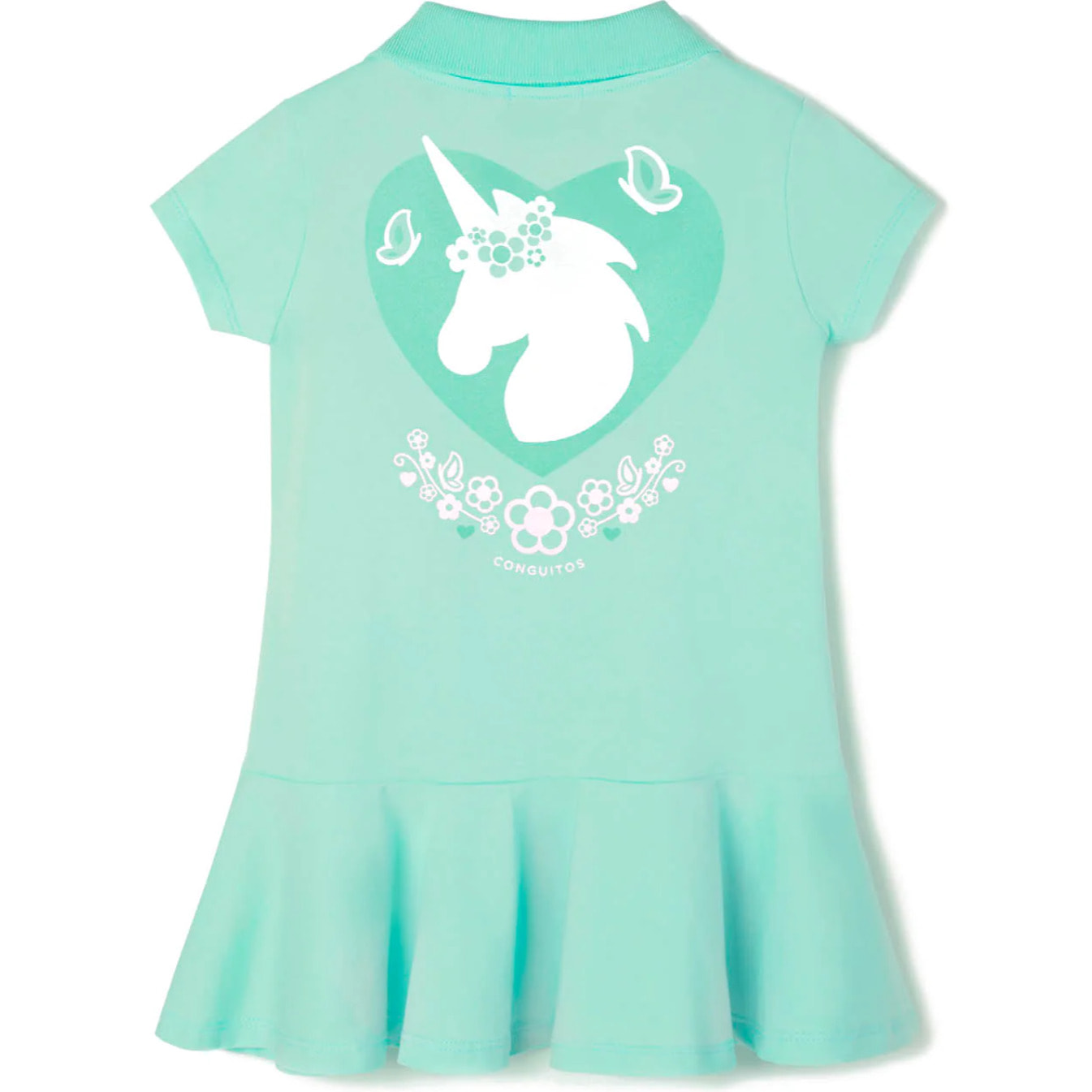 Vestido Polo De Niña En Menta