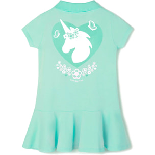 Vestido Polo De Niña En Menta