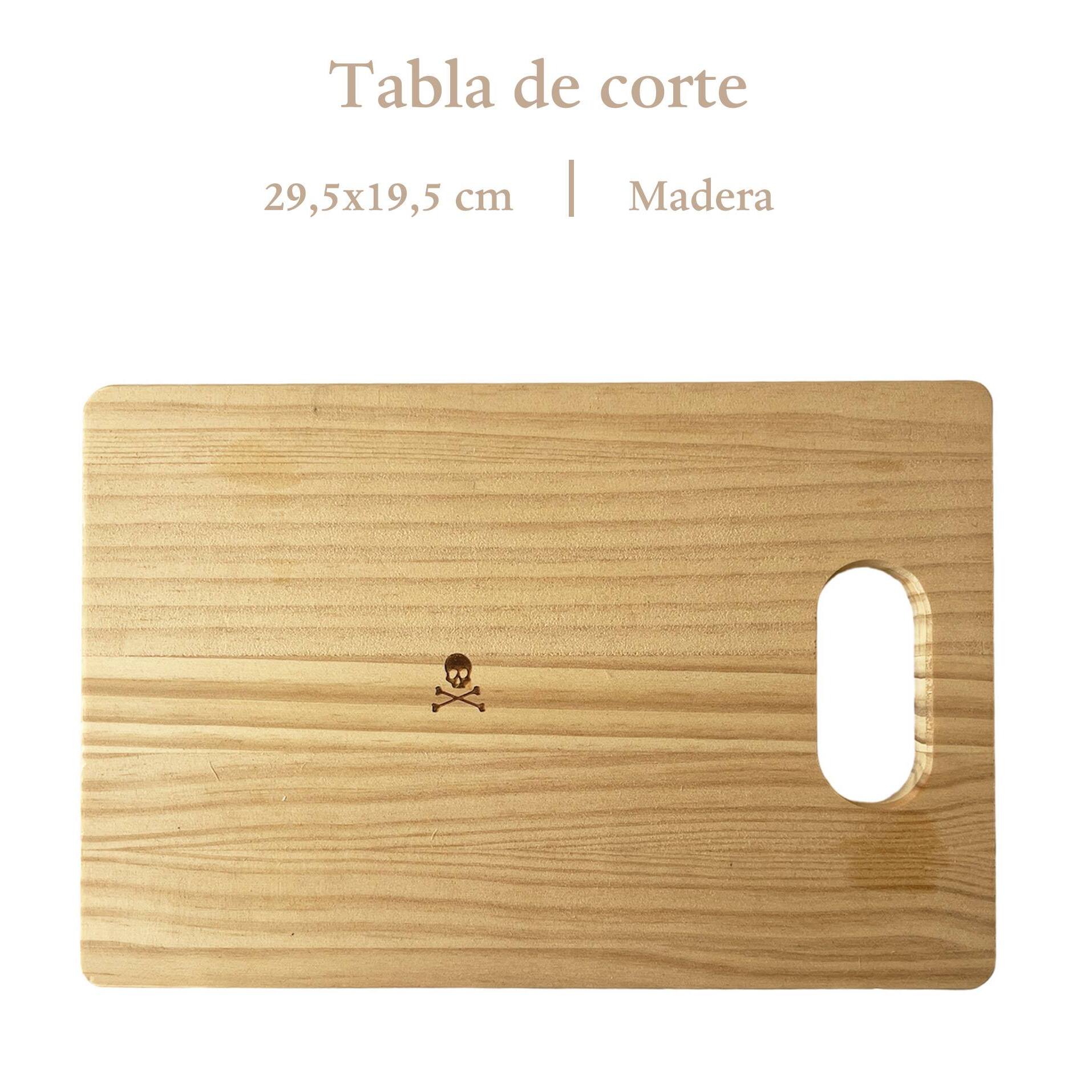 Tabla de corte cuadrada con asa en madera 29,5x19,5cm scalpers home