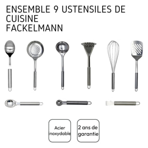 Ensemble ustensiles de cuisine 9 pièces Fackelmann Elemental