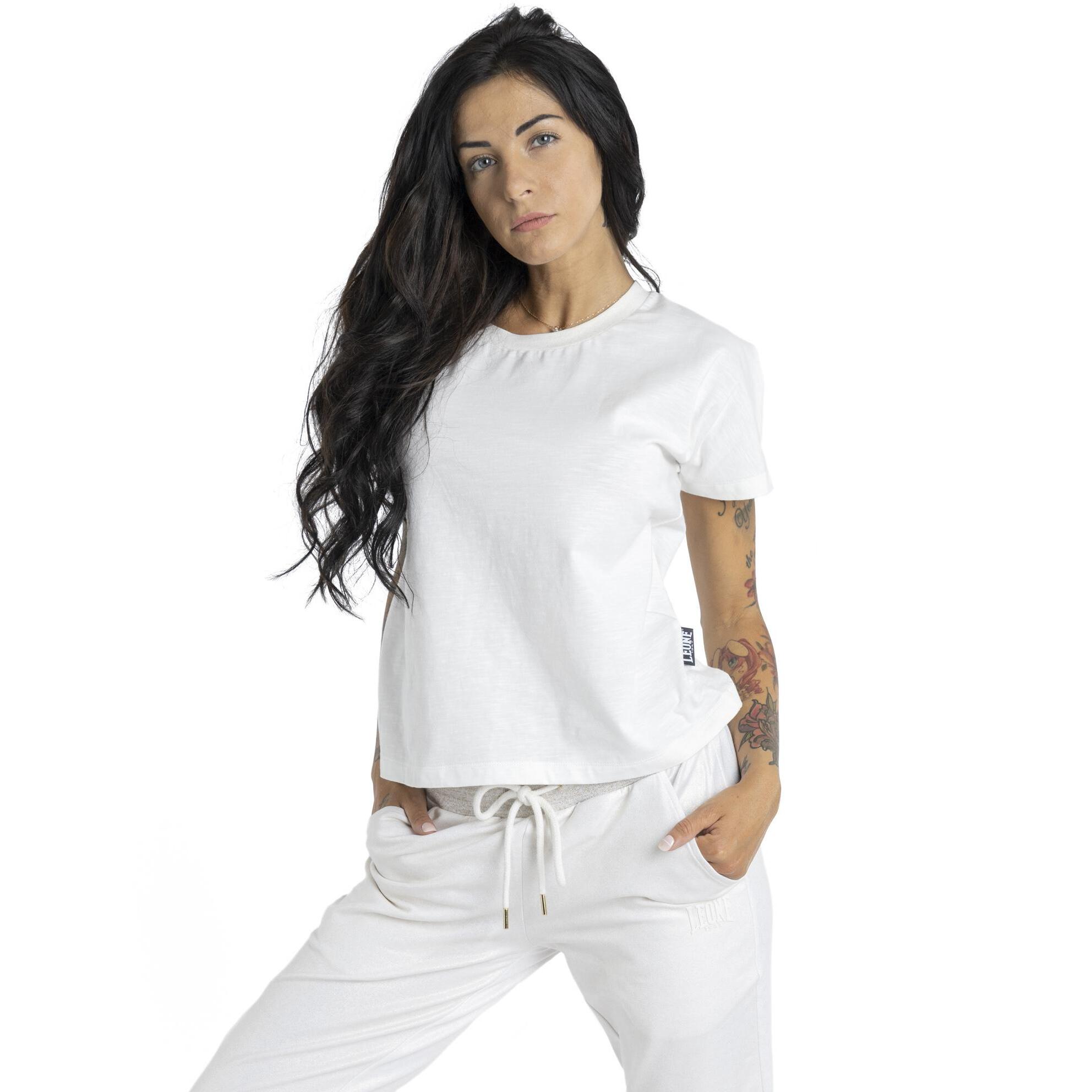 T-shirt cropped a maniche corte da donna Gold