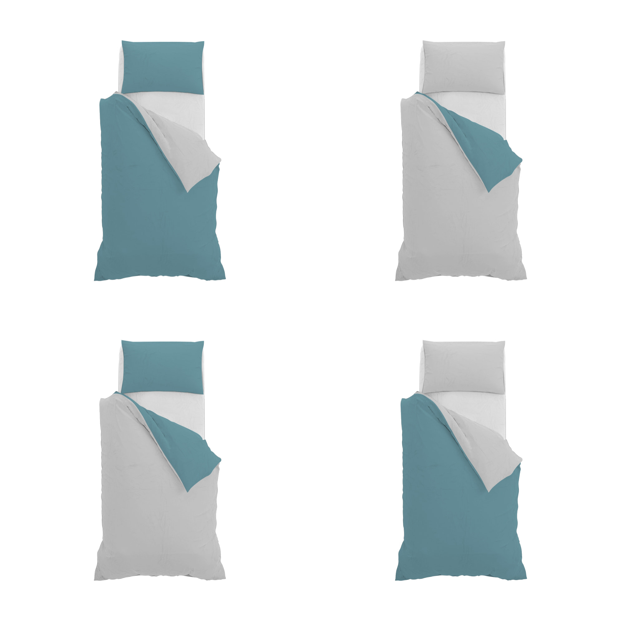 PARURE COPRIPIUMINO NATURAL COLOR SINGOLO - 100% COTONE MADE IN ITALY