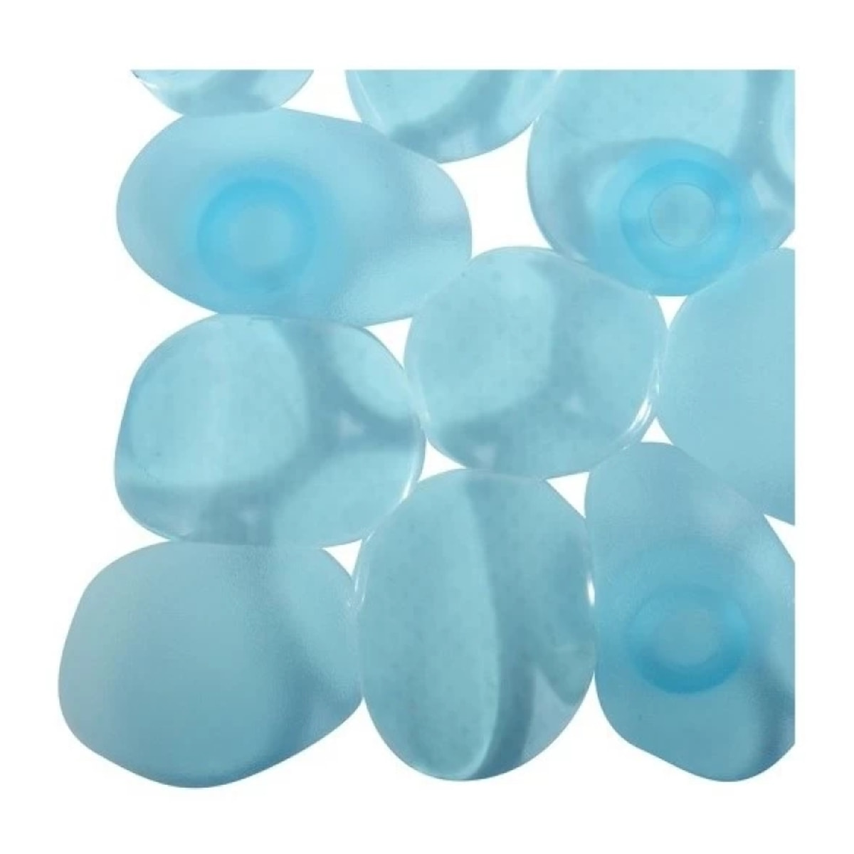 Tapis Fond de douche PVC GALETS 53x53cm Bleu Transparent MSV