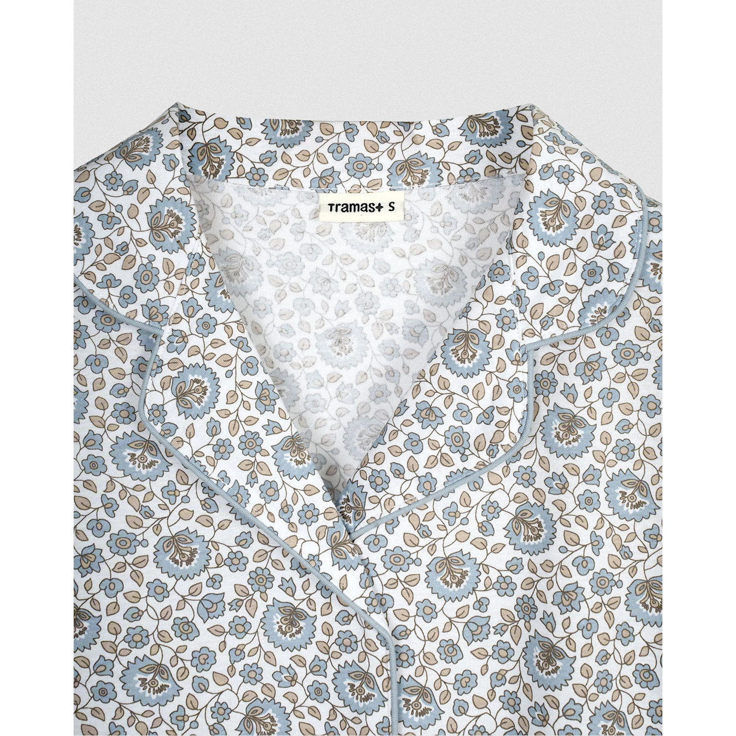 Pigiama lungo camicia in cotone etri indaco
