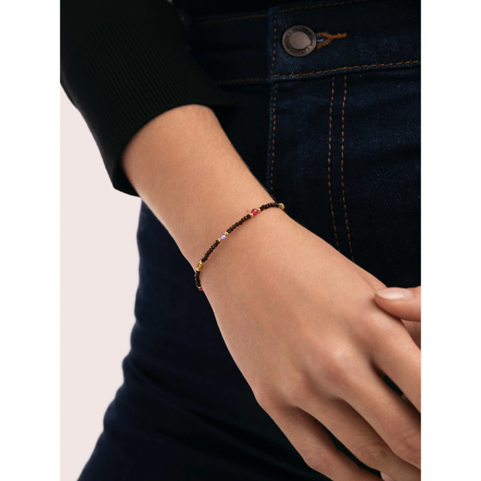 Pulsera Winter Glam Acero Baño Oro