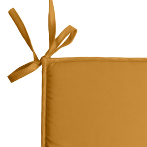 Galette de chaise unie aux multiples couleurs - Jaune Curry