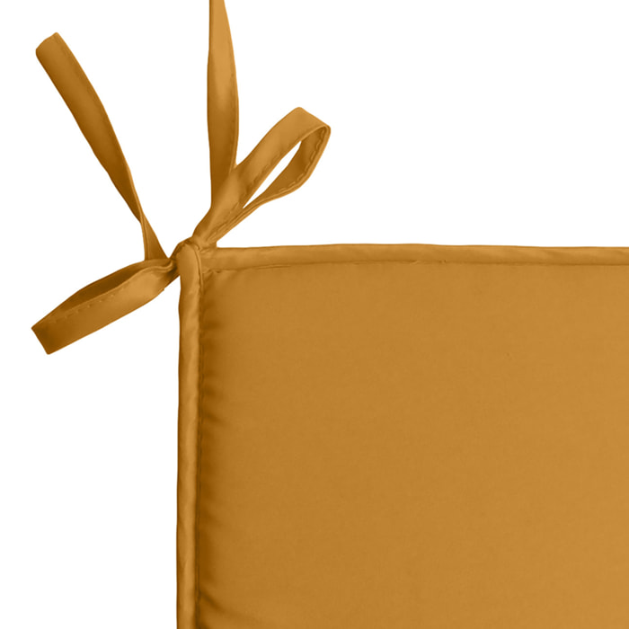 Galette de chaise unie aux multiples couleurs - Jaune Curry