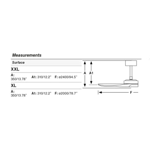 BIGWOOD 20 XL Ventilateur de plafond blanc/pin