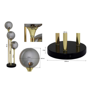 Lampadaire Al Capone 83cm noir Kare Design