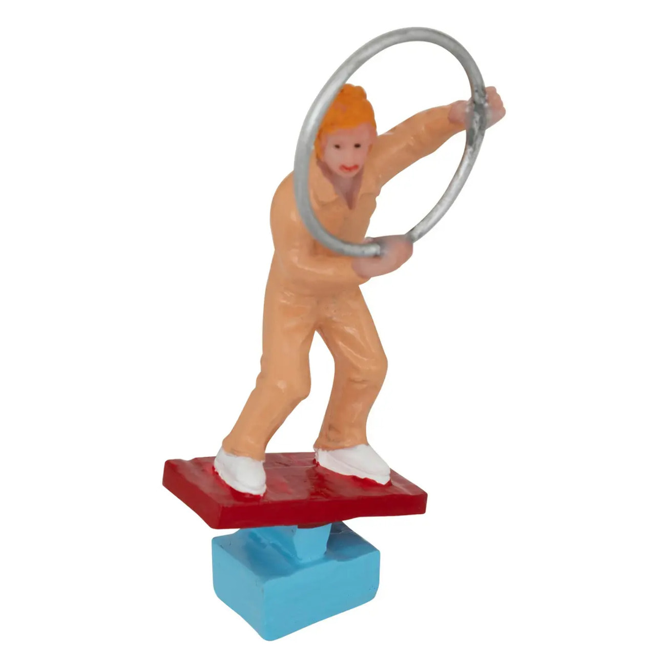 Lot de 4 santons pour village cirque H.6,6cm