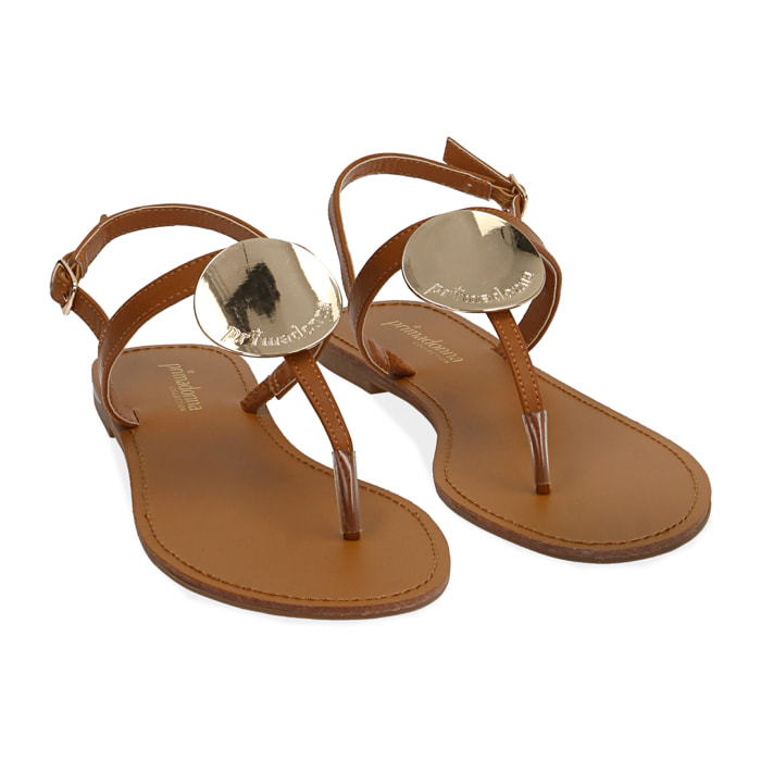 Sandali infradito cognac