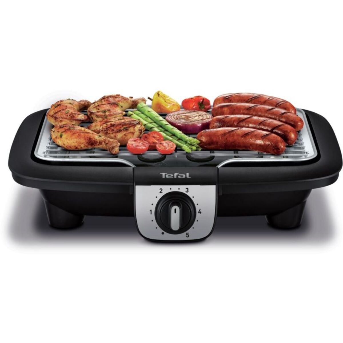 Barbecue électrique TEFAL BG931812 easygrill 2 en 1 sur pieds, 35x21 cm