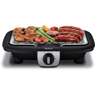 Barbecue électrique TEFAL BG931812 easygrill 2 en 1 sur pieds, 35x21 cm