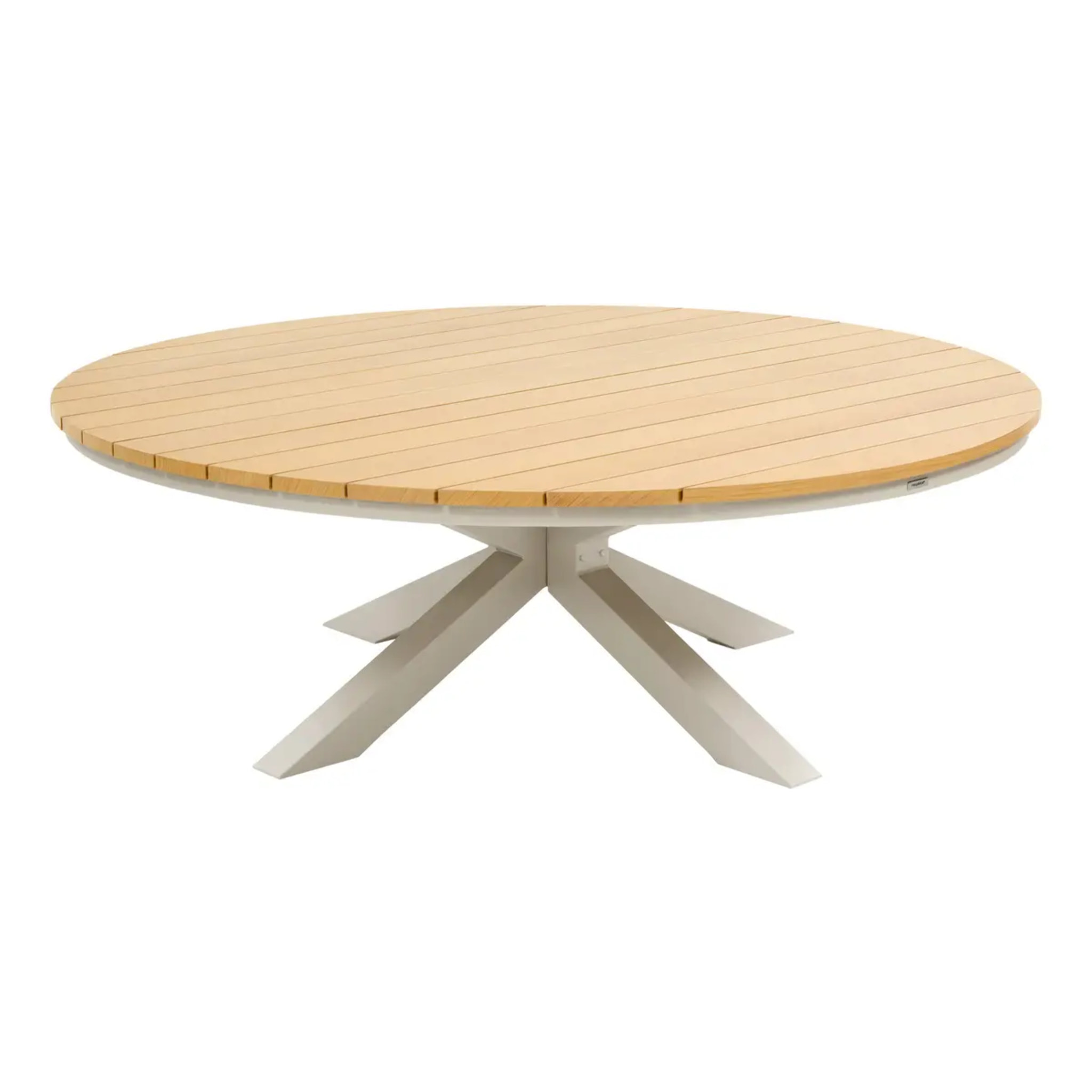 Table de jardin 12 places Oraclion marron ronde