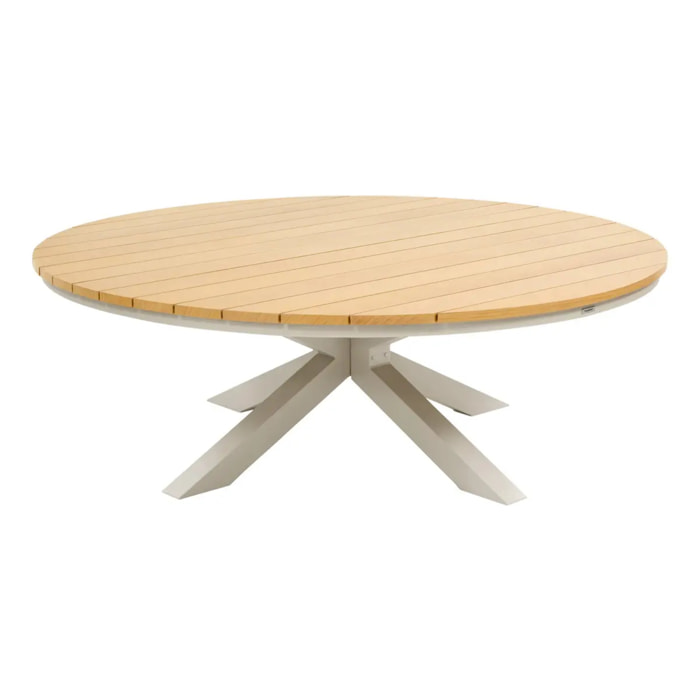 Table de jardin 12 places Oraclion marron ronde