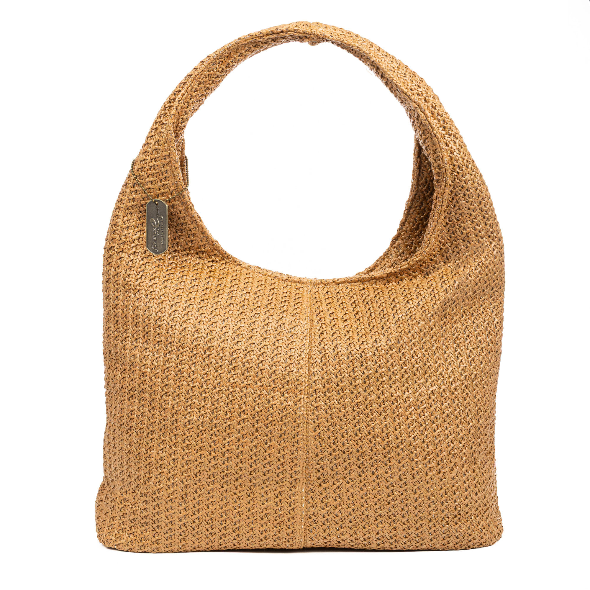 Berbenno Borsa a spalla Donna. Realizzata in rafia sintetica con design intrecciato.