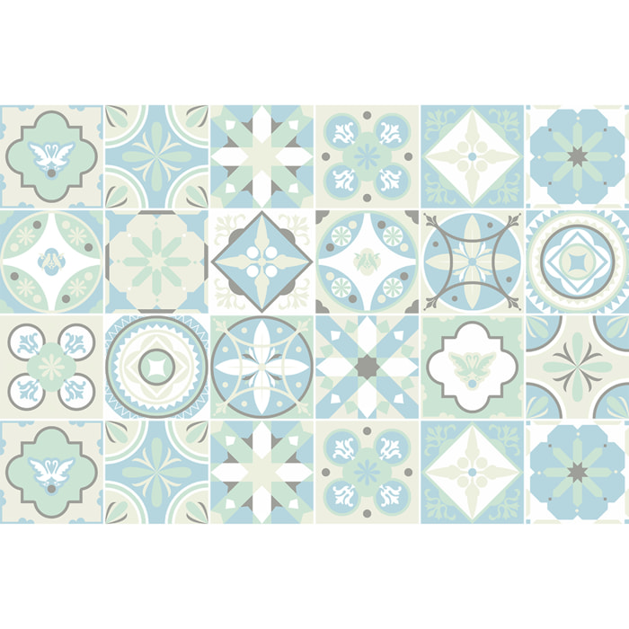 Stickers muraux - Sticker Mural Carrelage adhésif Cuisine Salle de Bain - 24 STICKERS CARRELAGES AZULEJOS GUILIANITA