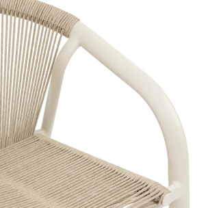 Fauteuil de jardin empilable "Riu" argile & beige aluminium