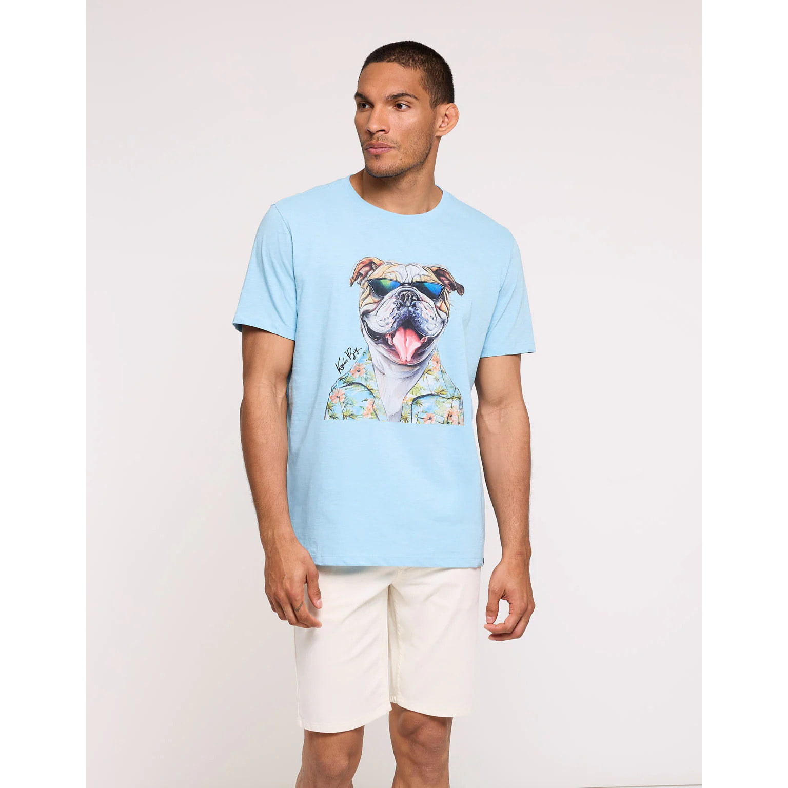 Camiseta Manga Corta Azul - Leesin