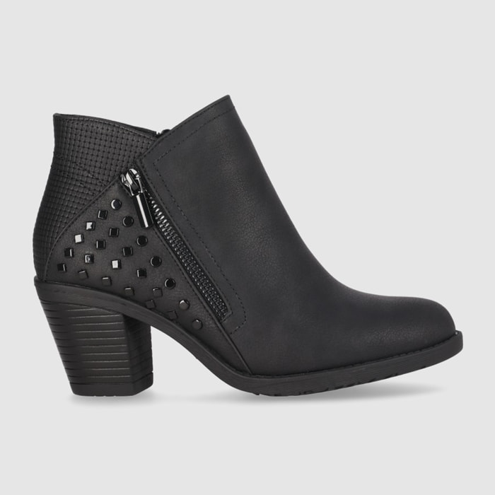 Botines - Negro - Tacón: 7 cm