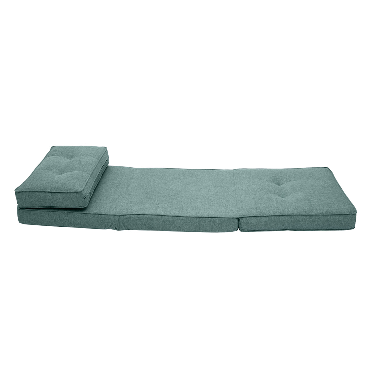 Chauffeuse 1 place convertible en tissu vert de gris SALLY