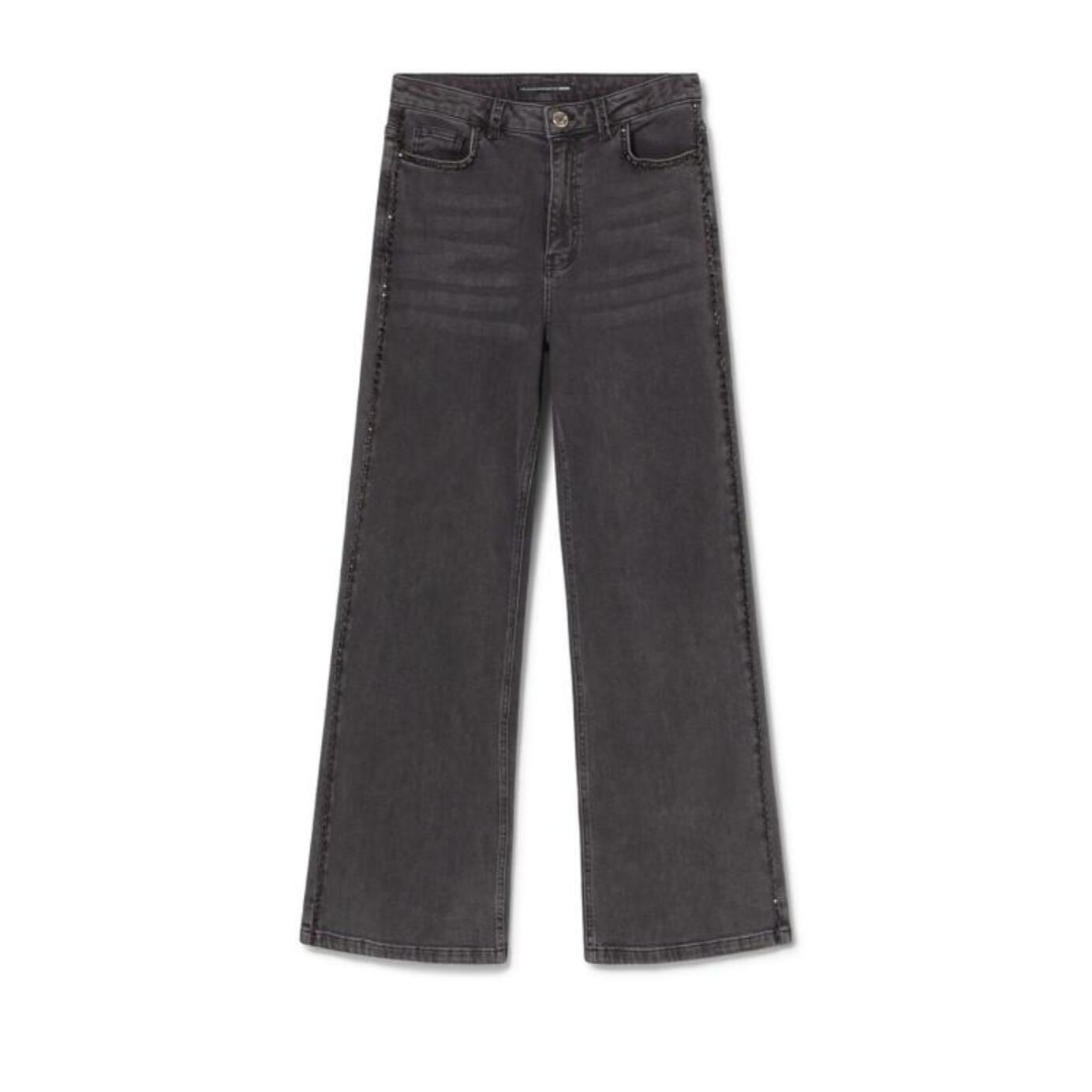 Pantaloni Larghi con Borchie