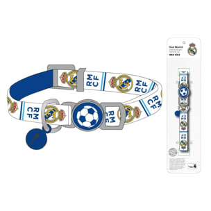 Collar para gato talla única diseño real madrid