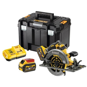 Scie circulaire 54V XR FLEXVOLT Ø190 - DEWALT - avec 2 batteries 54V 2.0Ah - chargeur - TSTAK - DCS579T2-QW