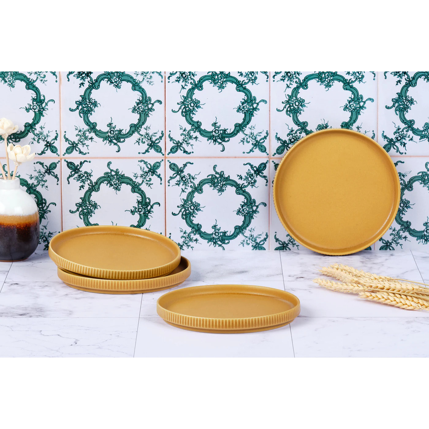 Assiette SCANDI Ø16,5cm - 4 pièces - Ocre