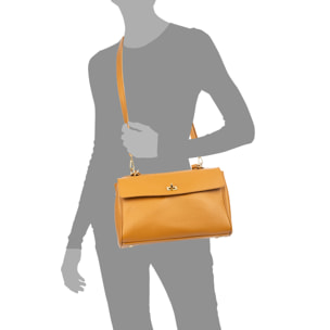 Azeglio borsa a tracolla donna. Pelle autentica Dollaro.