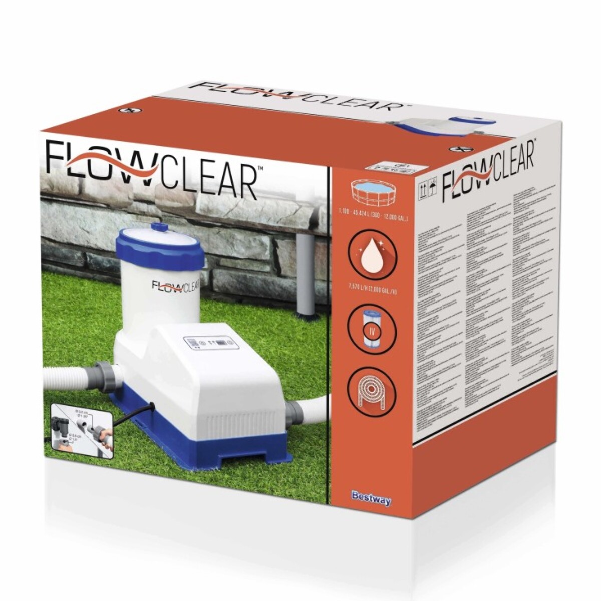 Bestway Pompe de filtration tactile connectée 7570 L/h