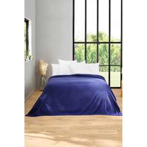 Couverture 100% Pure Laine Vierge "Champery" Toison d'Or - Champery Minuit