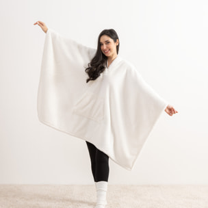 Plaid sweat fourrure Aksel blanc taille unique