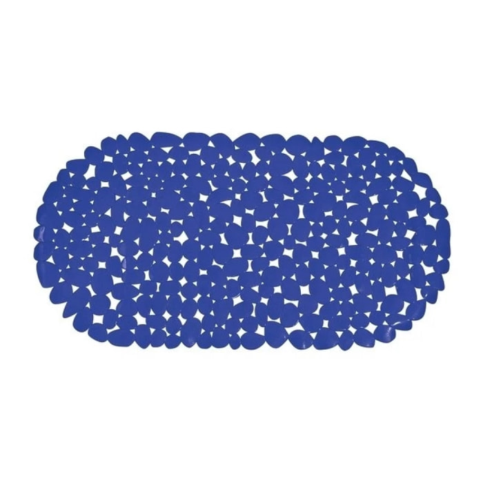 Tapis Fond de baignoire PVC GALETS Bleu Marine MSV