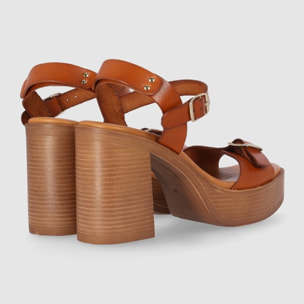 Sandalias de Piel - Cuero - Tacón: 9 cm