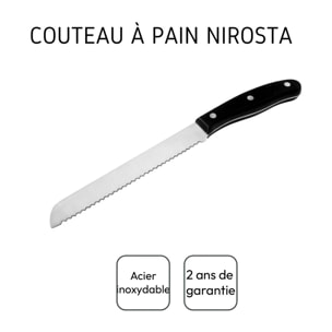 Set de 2 couteaux à pain 31 cm en inox Nirosta Fit