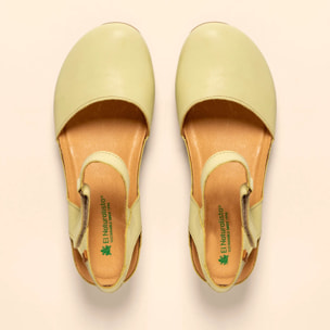 Sandalia de cuña N5850 SOFT NAPPA LIME / PICUAL color Lime