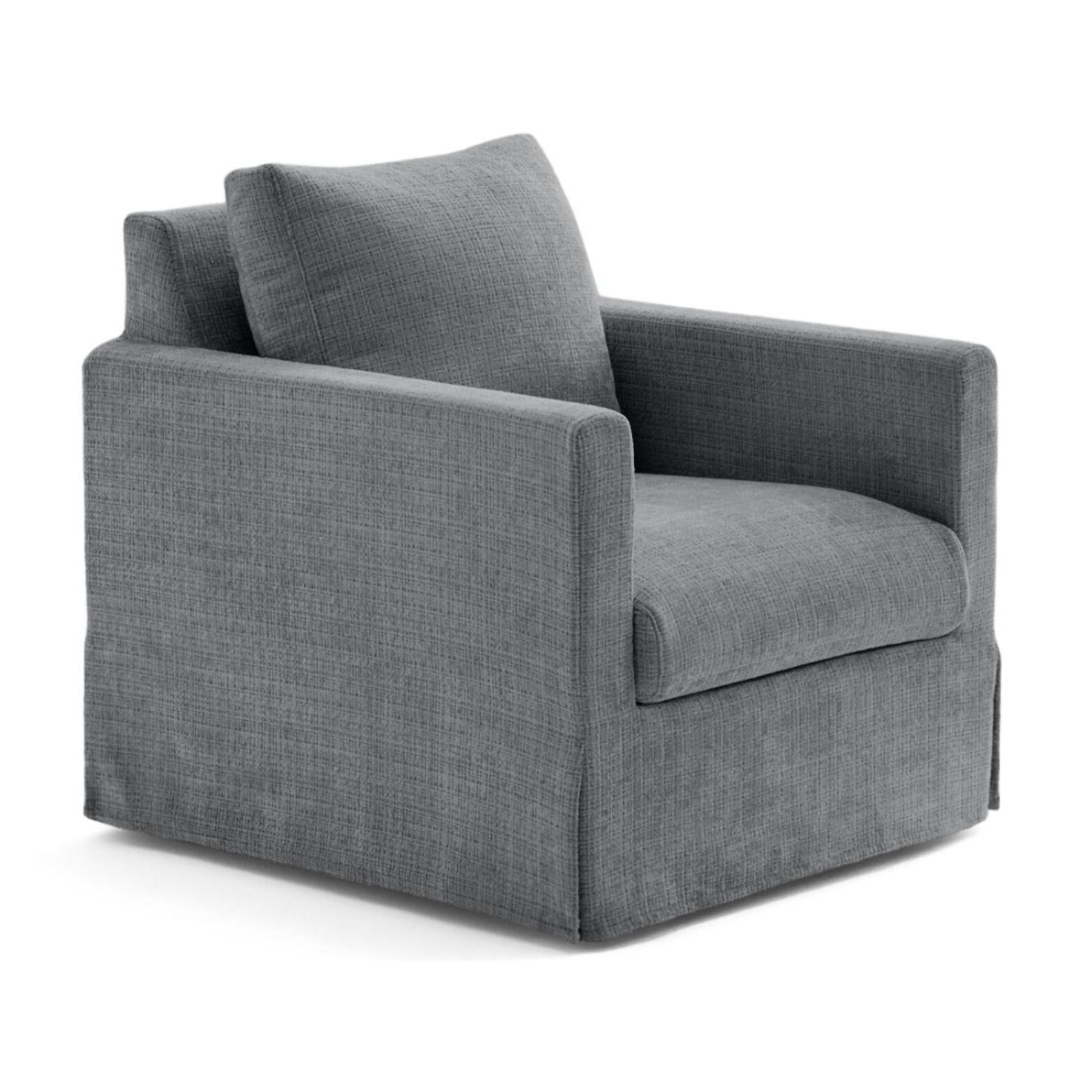 Serena - fauteuil déhoussable en velours texturé - Gris