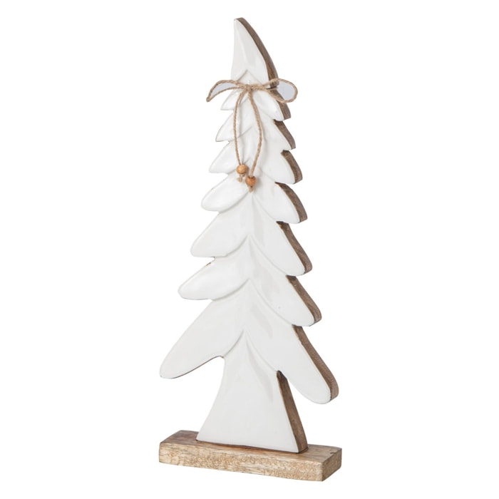 J-Line Pin nœud - bois de manguier - naturel/blanc - small