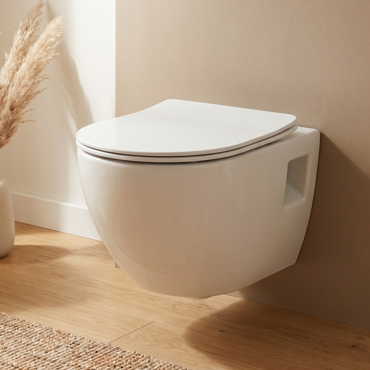Project WC suspendu sans bride avec abatant softclose, blanc (SATWCPRO010RREXP)