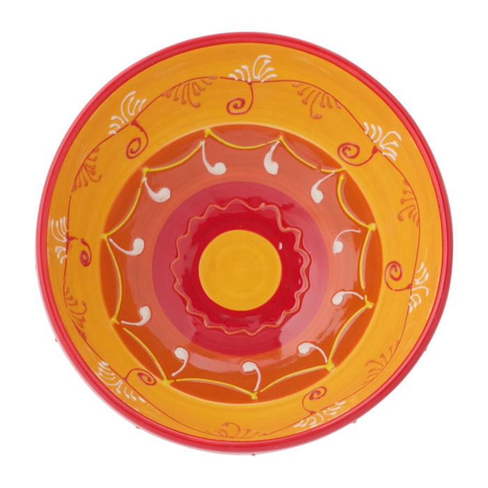 J-Line Bol - céramique - orange/rouge - large