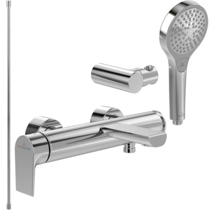 Pack mitigeur baignoire mécanique Liberty Chrome avec ensemble