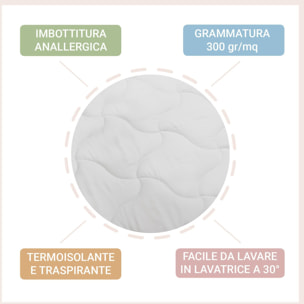 Piumino trapuntato INVERNALE in Microfibra 2 Piazze 300 gr/mq Bianco