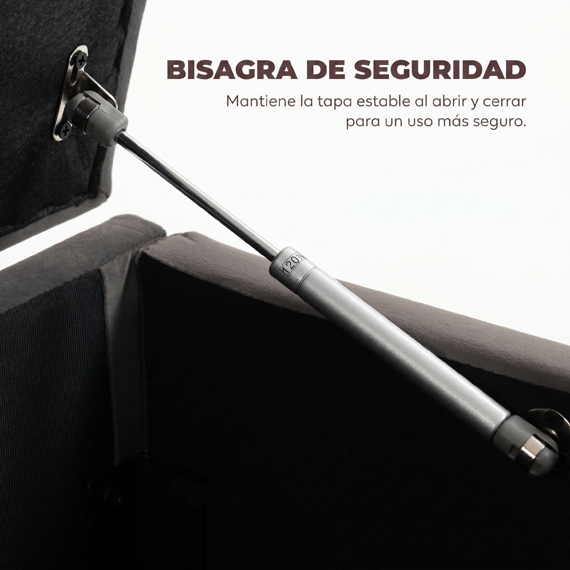 Puff Almacenaje, Banco Almacenaje, 141L, 137x41x42 cm, Tapizado en Terciopelo, Baúl de Almacenamiento, Carga 240 kg, Taburete para Sala de Estar, Dormitorio, Entrada, Gris