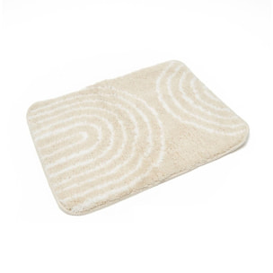 Tapis de salle de bain de 50x40 cm, lavable en machine, beige (SATDPREDWC07BE)