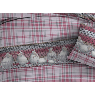 Copripiumino In Flanella Pecorelle Rosa