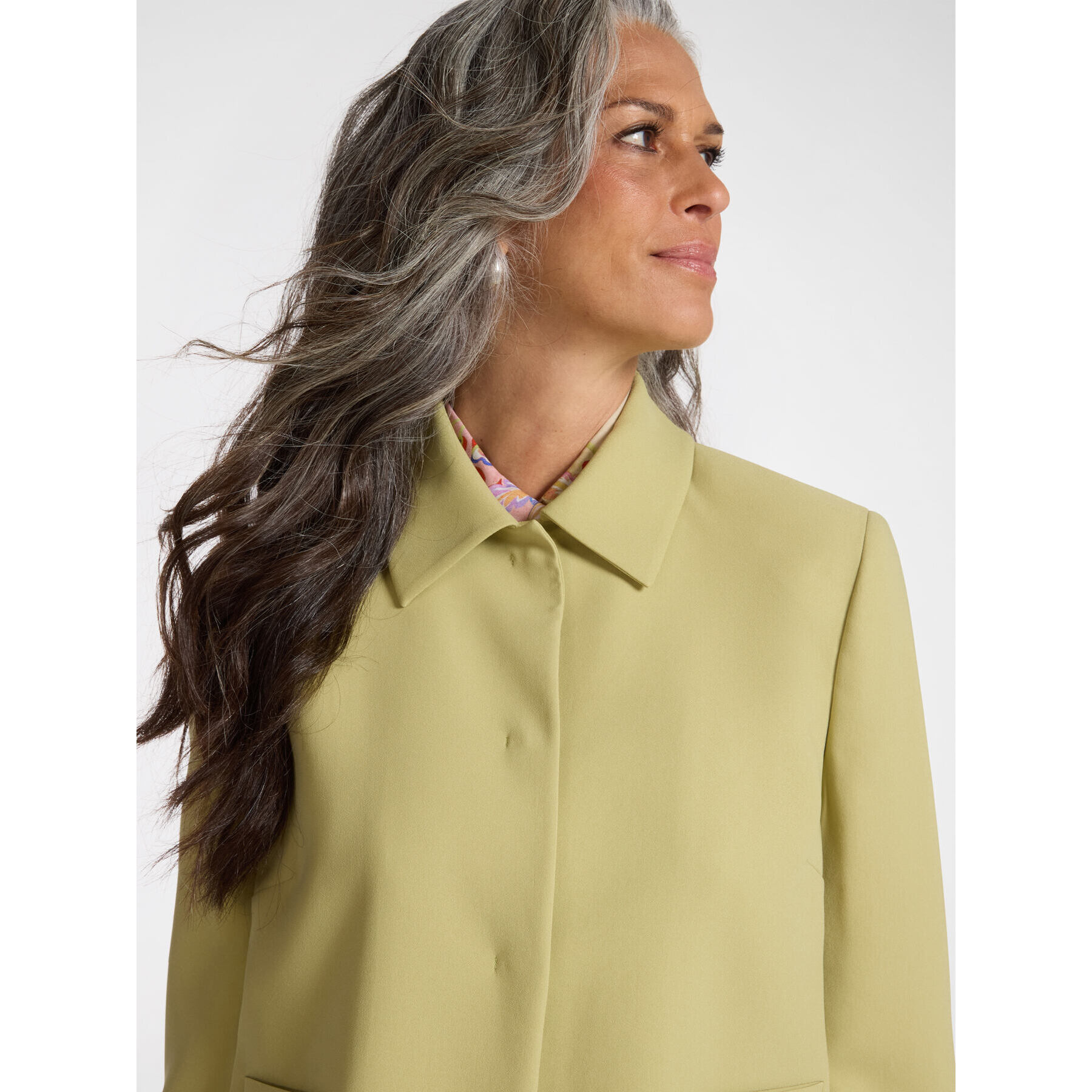 Elena Mirò - Chaqueta en tejido crepé - Verde claro