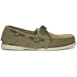 Docksides Sebago Uomo Verde PORTLAND FRINGES